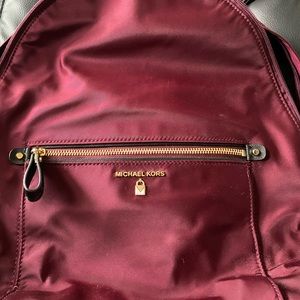 Burgundy/Maroon Michael Kors Backpack